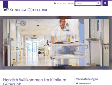 Tablet Screenshot of klinikum-guetersloh.de